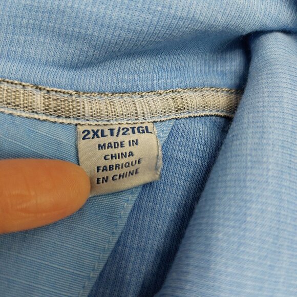 Tommy Bahama Mens Blue Relax Sweatshirt Quarter Zip Pullover Marlin Logo - Picture 9 of 11